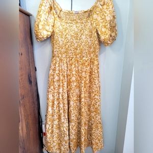 Old Navy Floral Puff Sleeve Boho Dress